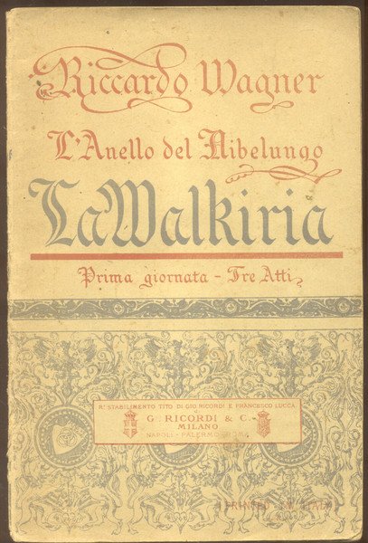 LA WALKIRIA (1870). Prima giornata della trilogia "L'anello del nibelungo". …