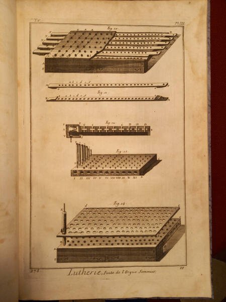 LUTHERIE. 34 tavole tratte da "Planches pour l'"Encyclopédie ou pour …