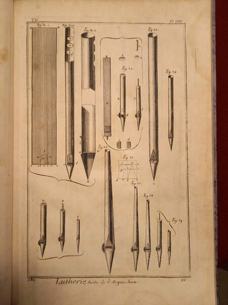 LUTHERIE. 34 tavole tratte da "Planches pour l'"Encyclopédie ou pour …