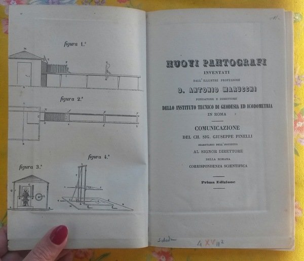 NUOVI PANTOGRAFI INVENTATI DALL'ILLUSTRE PROFESSORE ANTONIO MARUCCHI. Comunicazione al Direttore …