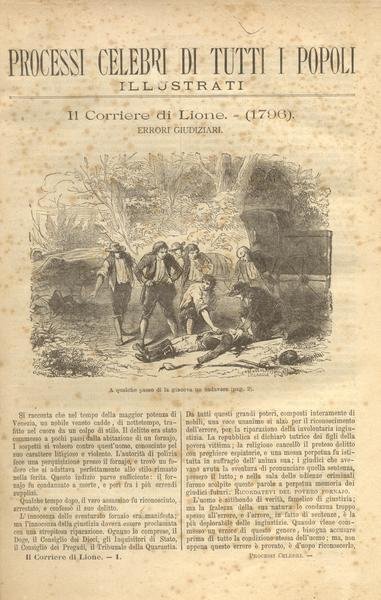 PROCESSI CELEBRI DI TUTTI I POPOLI ILLUSTRATI. 1868-1870.