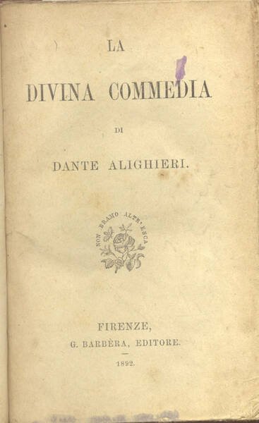 LA DIVINA COMMEDIA.