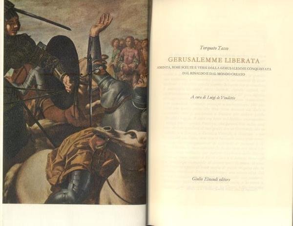 GERUSALEMME LIBERATA, AMINTA, RIME SCELTE E VERSI DALLA GERUSALEMME CONQUISTATA, …
