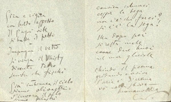 Lettera autografa firmata di Giacomo Puccini, priva di data, inviata …