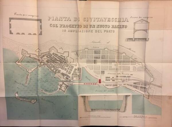 Disegno per l'ingrandimento e miglioramento del Porto di Civitavecchia.