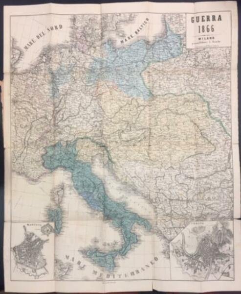 GUERRA DEL 1866. Carta delle operazioni militari. 1866 circa.