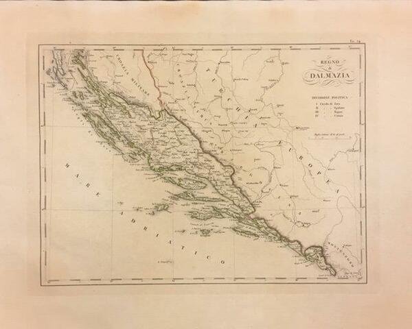 REGNO DI DALMAZIA. Carta tratta da "Atlante di Geografia moderna" …