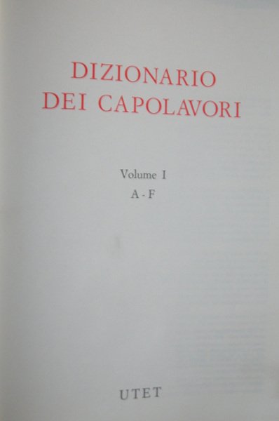 GRANDE DIZIONARIO ENCICLOPEDICO UTET. Terza edizione interamente riveduta e accresciuta. …