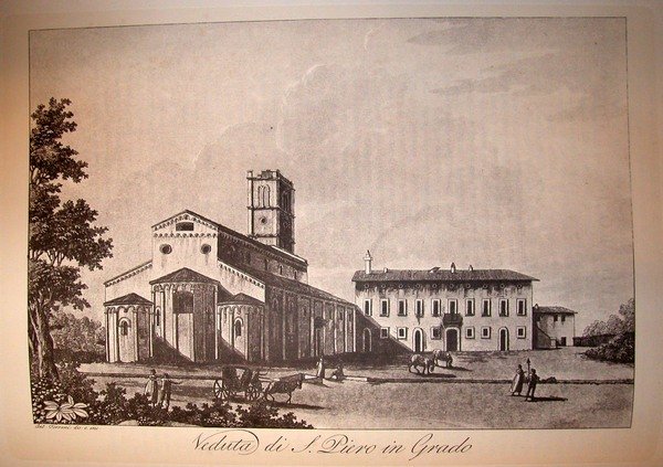 VEDUTA DI S.PIETRO IN GRADO. Riproduzione tratta da "Viaggio pittorico …