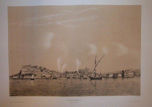 PORTOFERRAIO (Isola d'Elba). Vue prise de la Rade. Riproduzione tratta …