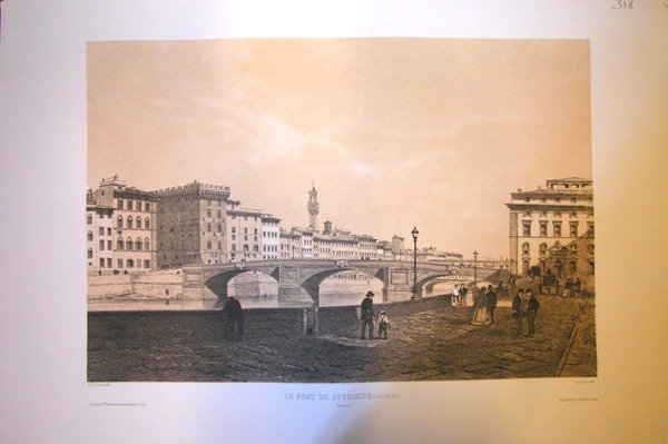 LE PONTE DE S.TRINITE (Lung'Arno). Firenze. Riproduzione tratta dall'album "La …