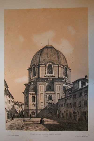 DOME DE SAN LORENZO. PLACE MADONA. Firenze. Riproduzione tratta dall'album …