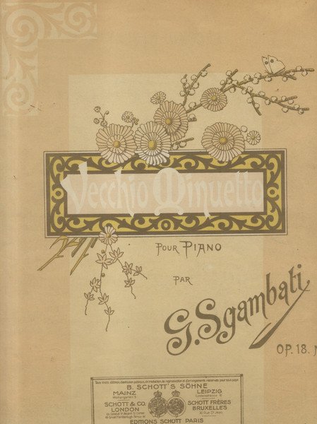 VECCHIO MINUETTO. Per Pianoforte (Op.18) (Pl.n°23918).