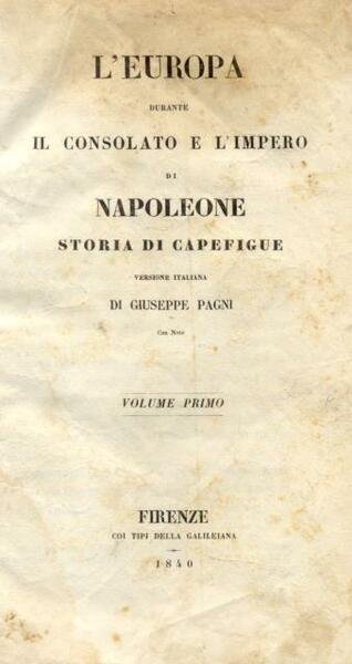 L'EUROPA DURANTE IL CONSOLATO E L'IMPERO DI NAPOLEONE. Storia di …