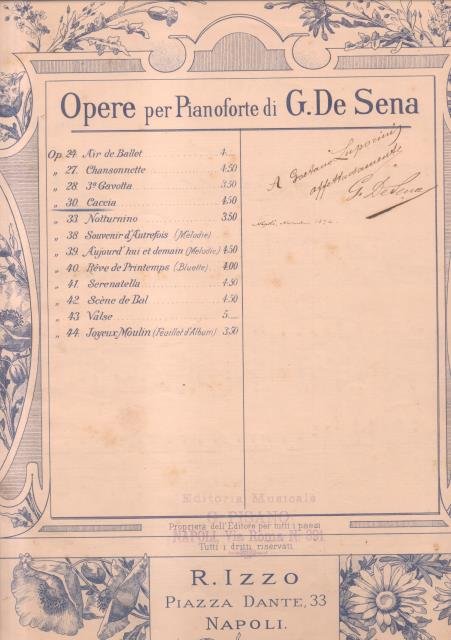 CACCIA. Riduzione per Pianoforte (Op.30) (Pl.n°193).