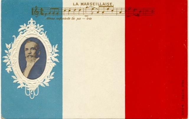 Cartolina postale illustrata raffigurante il compositore de "La Marseillaise", Rouget …