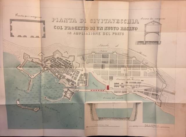 Disegno per l'ingrandimento e miglioramento del Porto di Civitavecchia.