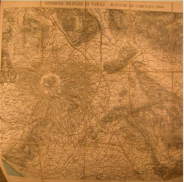 DIVISIONE MILITARE DI NAPOLI: MANOVRE DI CAMPAGNA 1900. Carta a …