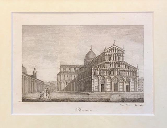 DUOMO DI PISA. Incisione originale di Ranieri Grassi.