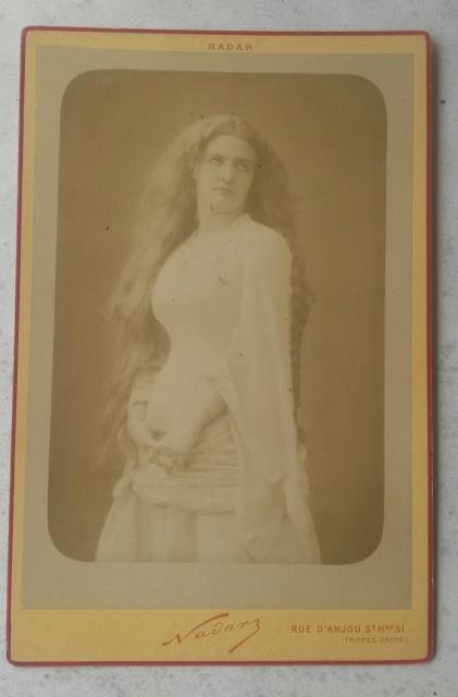 Fotografia originale Nadar della cantante lirica francese Caroline Salla, pseudonimo …