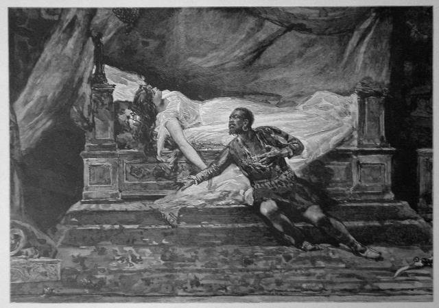 Fotoincisione originale raffigurante una scena di "Otello" di Giuseppe Verdi. …