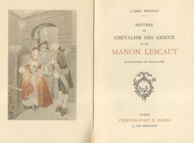 HISTOIRE DU CHEVALIER DES GRIEUX ET DE MANON LESCAUT. Illustrations …