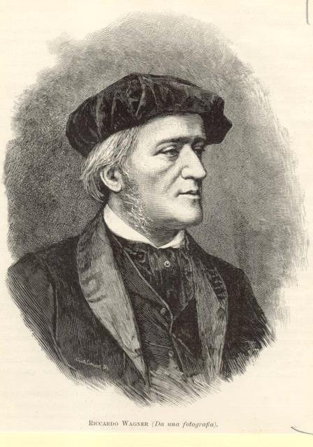 Incisione originale raffigurante il musicista Richard Wagner.