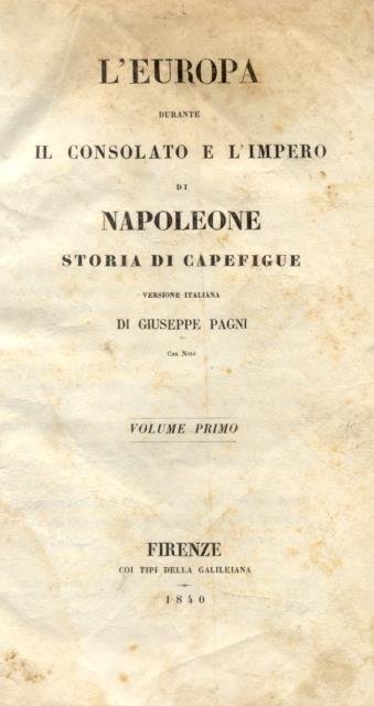 L'EUROPA DURANTE IL CONSOLATO E L'IMPERO DI NAPOLEONE. Storia di …