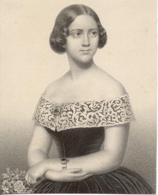 Litografia raffigurante la cantante lirica Jenny Lind (Stoccolma, 1820-1887). 1850 …