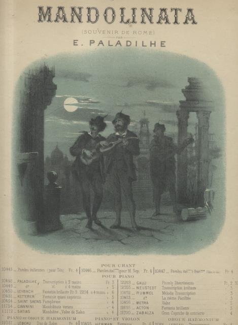 MANDOLINATA. Souvenir de Rome. Fantaisie brillante pour Piano. Op.130 (Pl.n°10450).