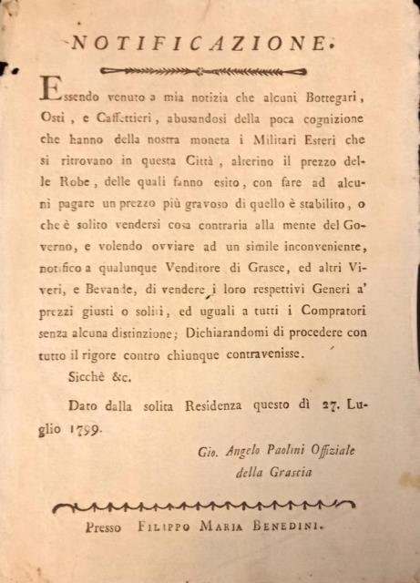 NOTIFICAZIONE UFFICIALE CONTRO IL RINCARO ABUSIVO DEI PREZZI DA PARTE …