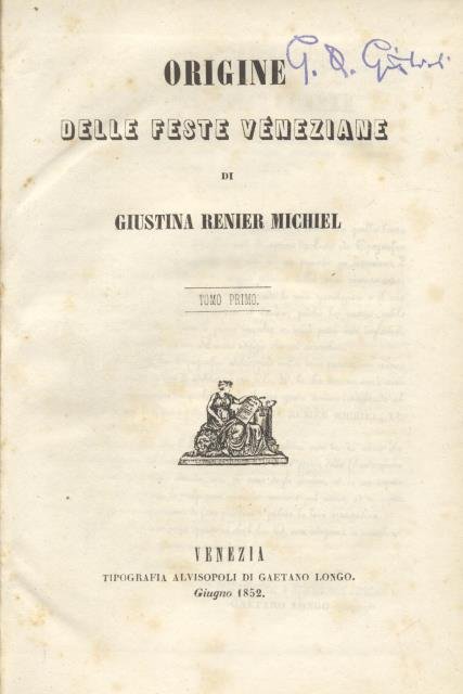 ORIGINE DELLE FESTE VENEZIANE.