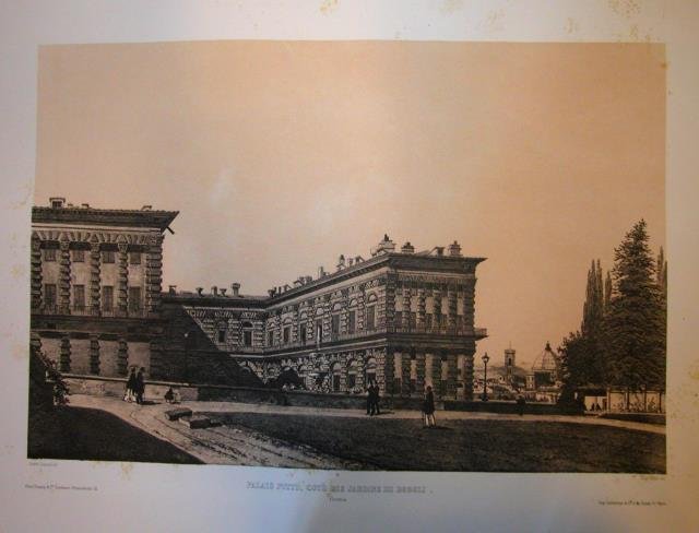 PALAIS PITTI, COTE DES JARDINS DE BOBOLI. Firenze. Riproduzione tratta …