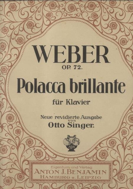 POLACCA BRILLANTE. Trascrizione per Pianoforte di O.Singer (Op.72) (Pl.n°6730).