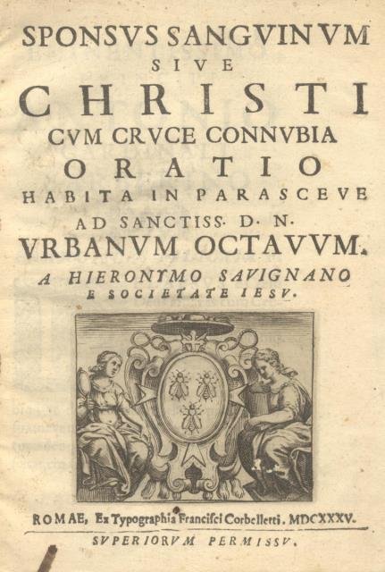Sponsus sanguinum sive Christi cum cruce connubia oratio habita in …