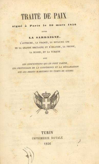 TRAITE' DE PAIX SIGNE' À PARIS LE 30 MARS 1856 …