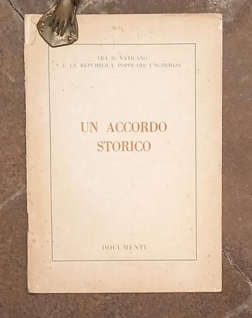 UN ACCORDO STORICO. Tra il Vaticano e la Repubblica Popolare …