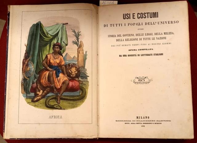 USI E COSTUMI ANTICHI E MODERNI DI TUTTI I POPOLI …