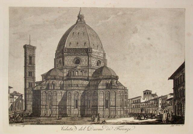 VEDUTA DEL DUOMO DI FIRENZE. Riproduzione tratta da "Viaggio pittorico …