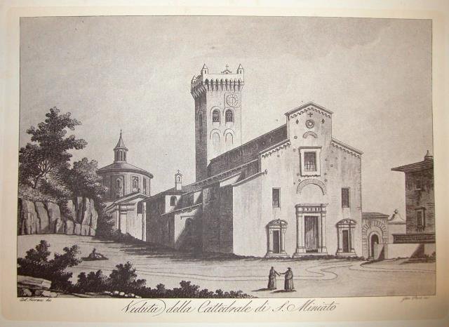 VEDUTA DELLA CATTEDRALE DI S.MINIATO. Riproduzione tratta da "Viaggio pittorico …