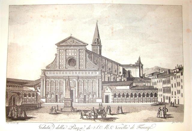 VEDUTA DELLA PIAZZA DI S.MARIA NOVELLA DI FIRENZE. Riproduzione tratta …