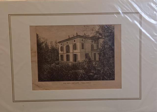 Villa Verdi a Sant'Agata - Facciata principale. Xilografia tratta da …
