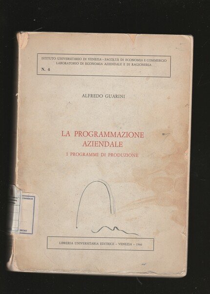 La programmazione aziendale. I programmi di produzione.