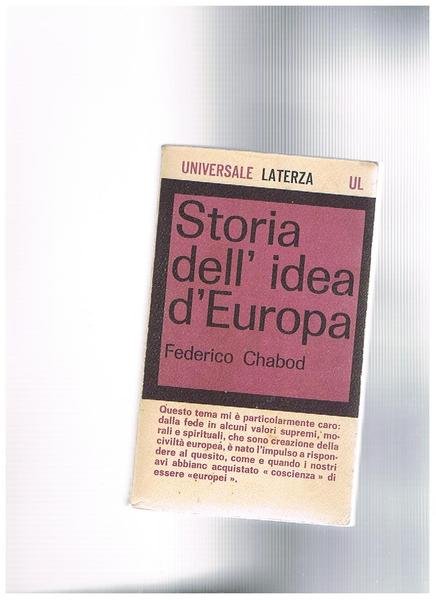 Storia dell'idea d'Europa.