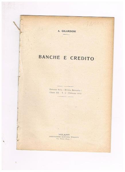 banche e credito. Estratto. | Immagine principale