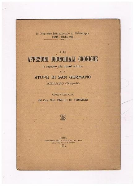 Le affezioni bronchiali croniche in rapporto alla diatesi artritica e …