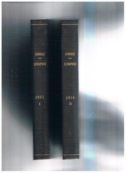 Giornale degli economisti e annali di economia. Disponiamo dell'annata 1951.