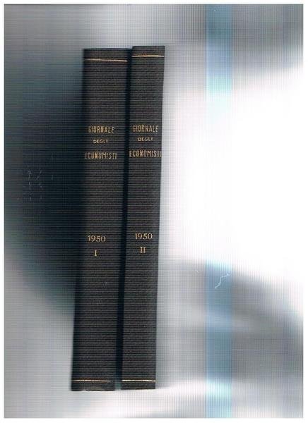 Giornale degli economisti e annali di economia. Disponiamo dell'annata 1950. …