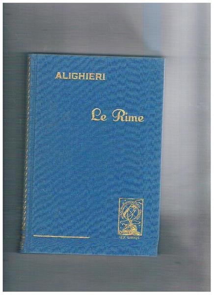Le rime a cura di Giulio Alessi.