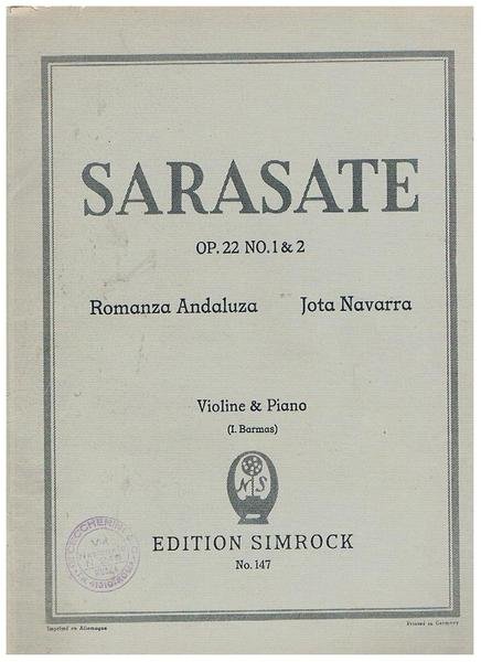 Spanische Tanze III.: Romanza Andaluza, Jota Navarra, Op. 22 n° …